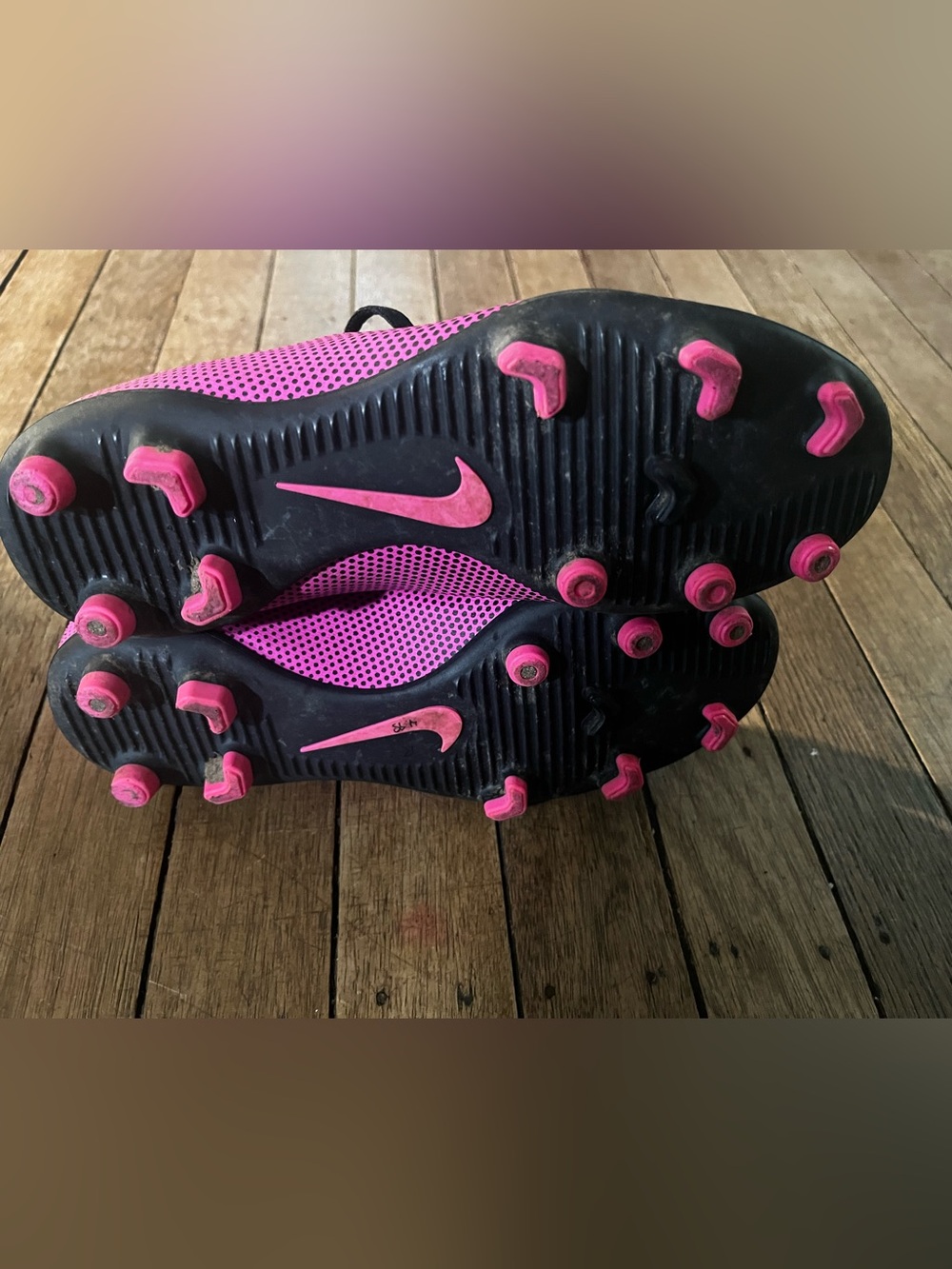 Nike Jr Bravata II FG Pink Black Soccer Cleats Youth 2Y Unisex - Picture 7 of 8